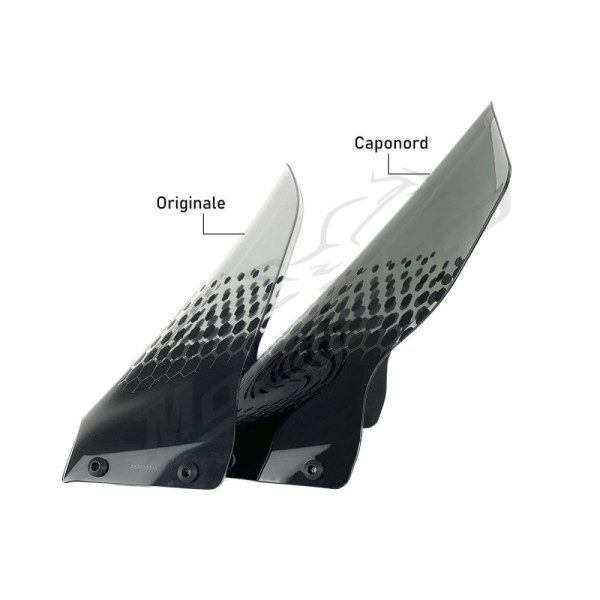 WRS DU023F CAPONORD Windscreen Smoke Ducati Desert X 950 ABS 22-24