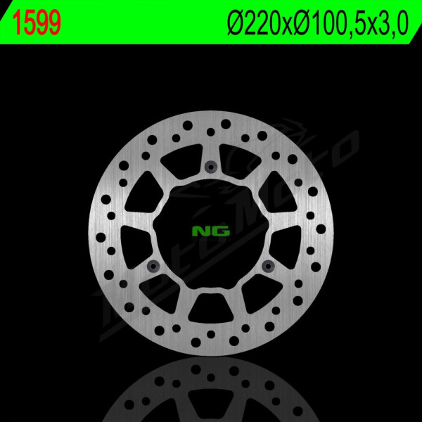 NG Front Floating Brake Disc 220X100.5X3.0mm Harley-Davidson Dyna / Road King 1200-1868cc 08-21