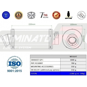 Duslintuvo kompl. Dominator GP1 BMW R1100RT