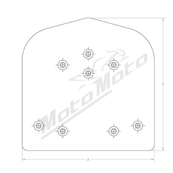 SADDLEMEN Sissy Bar Pad 16.5x16.5cm