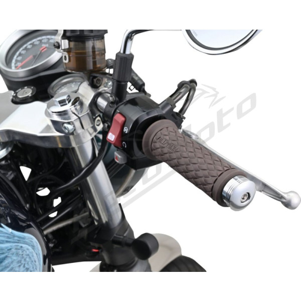 DAYTONA "RING" Handlebar Ends CNC Chrome 14-19mm