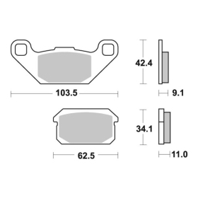  Sbs Brakepads 848HF Ceramic Adly / PGO