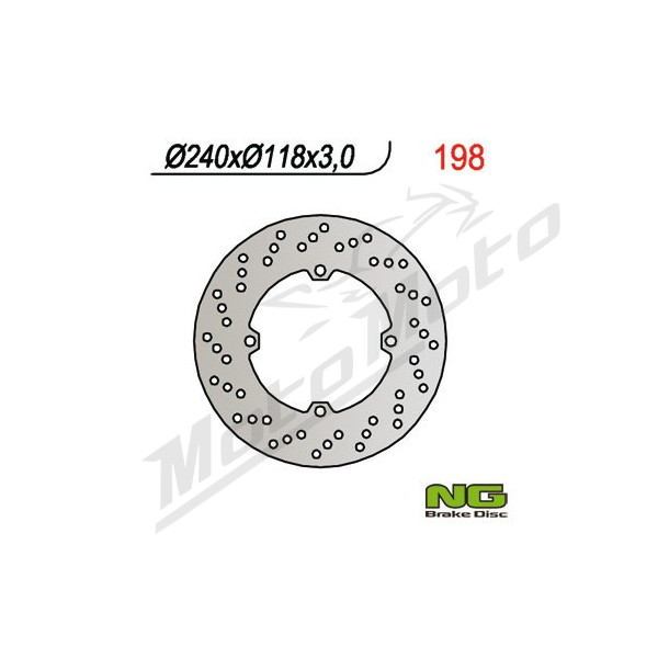 NG BRAKES Front Fixed Brake Disc 240mm Honda CR 125-250cc 89
