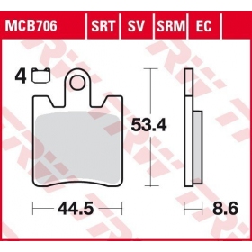 BRAKE PADS TRW MCB706SRM