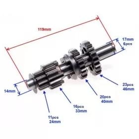 Gearbox gear ZIPP KID/ ROUTER XL/ XM/ XS/ ATV 110-125cc 4T