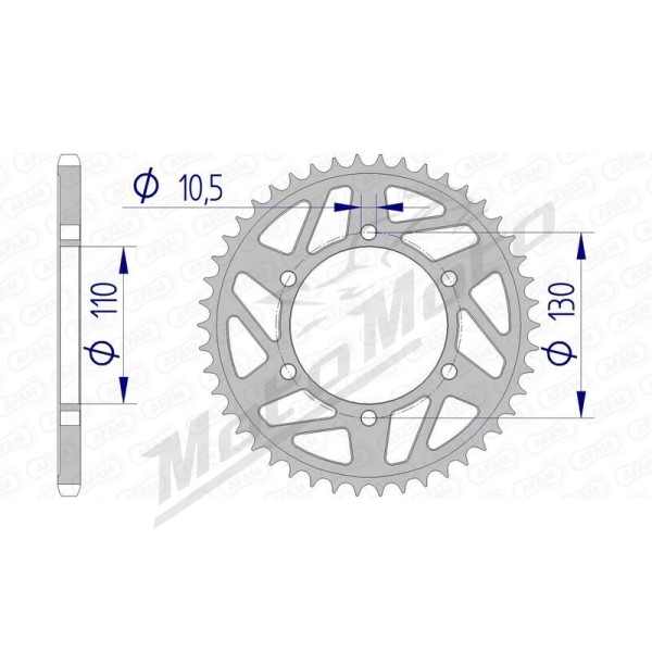 AFAM aliumininė galinė žvaigždė 520 42T Suzuki / Yamaha 250-1000cc 99-25