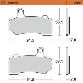 MOTO-MASTER Roadpro Rear Brake Pads Harley Davidson FLHR / FLHTK / FLTRX / VRSCF / VRSCX / VRSCDX 1584-1977 06-24