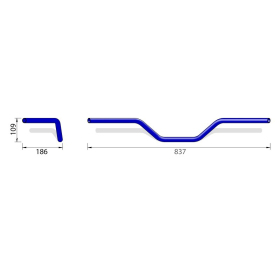 HIGHSIDER Pro Flat Track L14 Vairas 837mm BMW / Kawasaki / Triumph / Yamaha 650-1200 06-26
