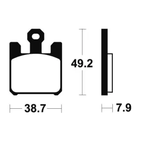 TECNIUM Street Performance Sintered Metal Brake pads - MF288 Derbi / Kawasaki / Suzuki 600-1600cc 03-07