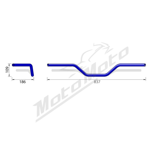 HIGHSIDER Pro Flat Track L14 Vairas 837mm BMW / Kawasaki / Triumph / Yamaha 650-1200 06-26