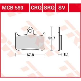 TRW SV Series Sindered Brake Pads Honda CB / CBR / NR / NSR / RS / RVF / VFR / VTR 250-1300cc 88-09