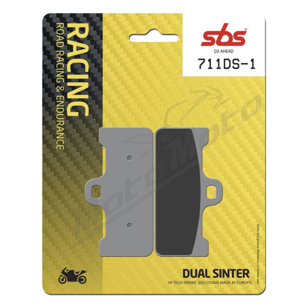 SBS DS Racing 711DS-1 Dual Sintered Brake Pads BREMBO RACING CALIPERS 100mm