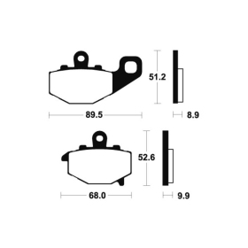 TECNIUM Street Performance Sintered Metal Brake pads - MR187 Kawasaki ER-6 / GPZ / Ninja / ZX-6/9/10R / Versys / Z / ZR / ZZR 550-1100cc 93-24