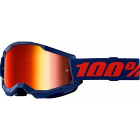 OFF ROAD 100% Strata 2 Goggles (Mirrored Lens) Blue