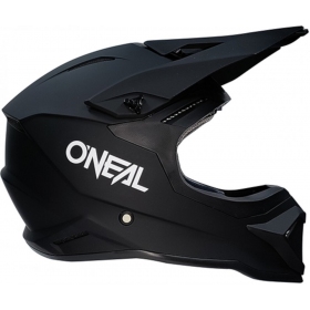 ONEAL 1Series Solid black matt motocross helmet