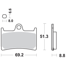Sbs stabdžių trinkelės 634DS-2 Dual Sinter 2 YAMAHA