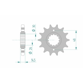 AFAM Steel Standard Front Sprocket 20602 - 530 14-18 teeth HONDA CB / CBR / VFR / CBX / VF 750-1300cc 80-19