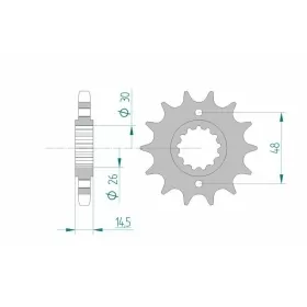 AFAM plieninė standartinė priekinė žvaigždutė 20602 - 530 14-18 dantukų HONDA CB / CBR / VFR / CBX / VF 750-1300cc 80-19