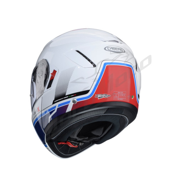 Flip-up Helmet Caberg Levo X Elite White/Blue/Gloss blue