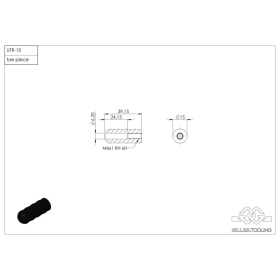 GILLES TOOLING Toe Piece for Footpegs 39.15mm
