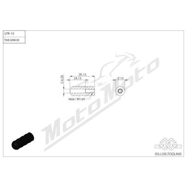 GILLES TOOLING Toe Piece for Footpegs 39.15mm
