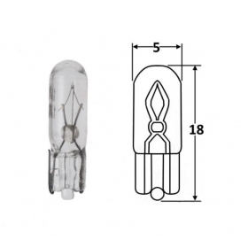 Light bulbs 12V 1.2W T5 W2x4.6d / 10pcs