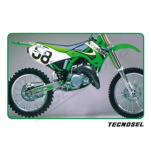 TECNOSEL Seat cover and sticker set Kawasaki KX 125-250 99-02