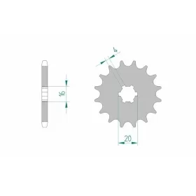 AFAM Steel Standard Front Sprocket 428 10-17 teeth SCORPA / SUZUKI / YAMAHA 80-200cc 71-22