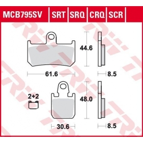 STABDŽIŲ TRINKELĖS TRW MCB795CRQ SPORT CARBON