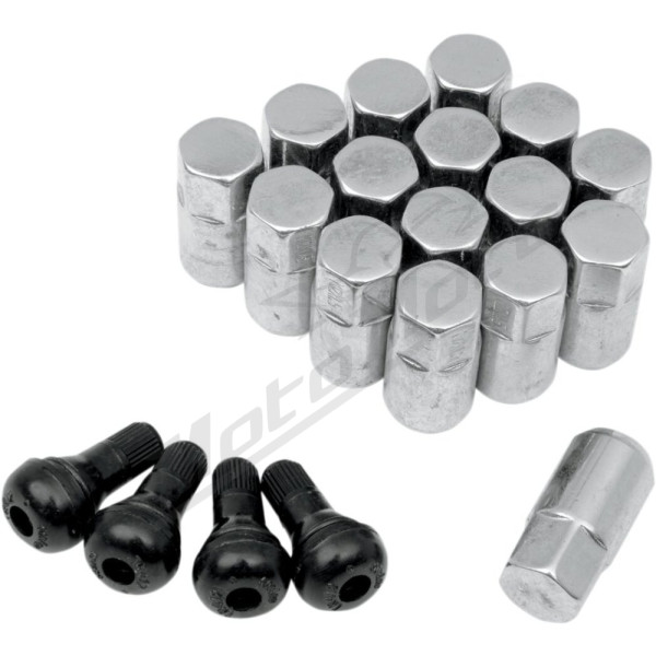 MOOSE OFFROAD FOUR WHEEL Replacement ATV/UTV Wheel Lug Nuts with Valve Stems Honda / Polaris 150-1000 09-24