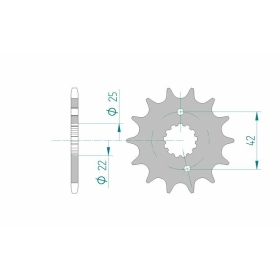 AFAM Steel Standard Front Sprocket 22304 - 520 13-14 teeth SUZUKI RG 250 GAMMA 250 1986-1987