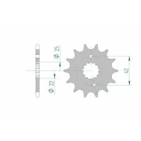 AFAM plieninė standartinė priekinė žvaigždutė 22304 - 520 13-14 dantukų SUZUKI RG 250 GAMMA 250 1986-1987