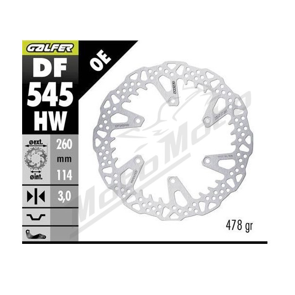 GALFER Front brake disc Ducati Desmo 450MX 24-26