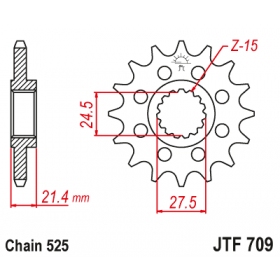 Front sprocket JTF709RB