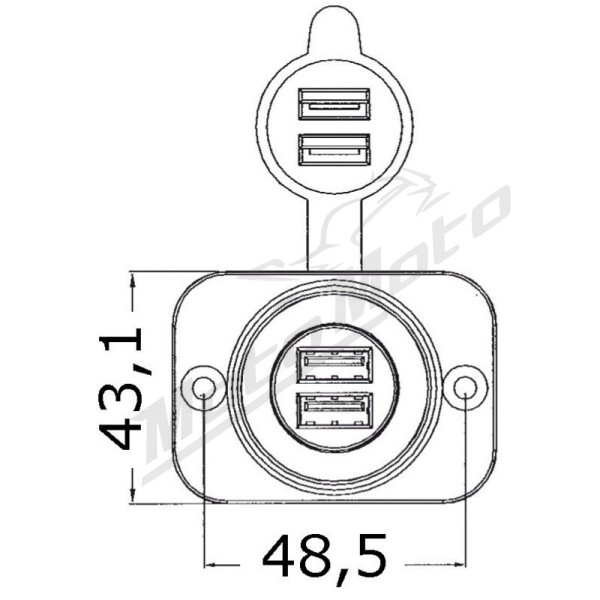 Osculati Lighter and USB socket 12/24V