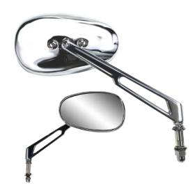 PARTS UNLIMITED "Billet Chrome" Universalus Veidrodėlis M8x1,06