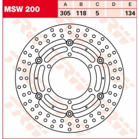 FRONT BRAKE DISC MSW200 BMW K / R 850-1100cc 1989-2001 1PC