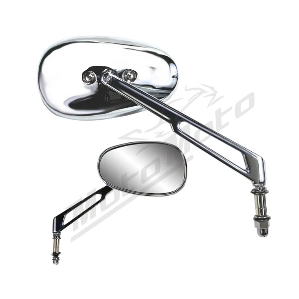 PARTS UNLIMITED "Billet Chrome" Universalus Veidrodėlis M8x1,06