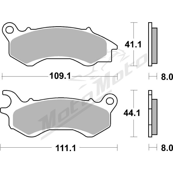 SBS HF Street 873HF Ceramic Organic Brake Pads Malaguti / SWM 125cc 18-24