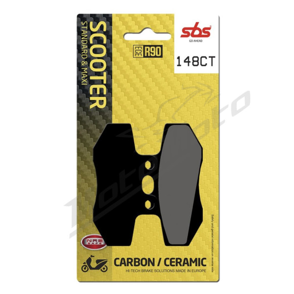 SBS 148CT Scooter Carbon Tech Organic Brake Pads Beta / GasGas / Gilera / MH / Rieju / Sherco 50-180cc 97-09