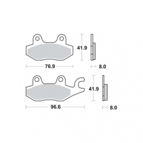 STABDŽIŲ TRINKELĖS FERODO FDB631EF / MCB615 STANDARD ECO FRICTION