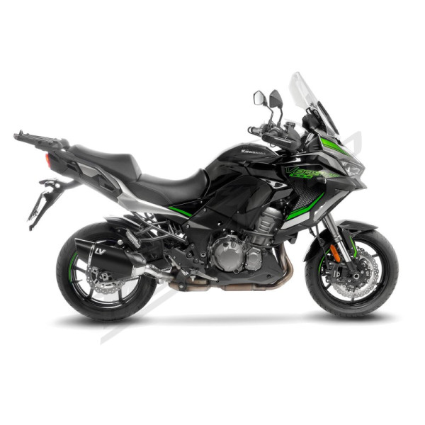 LEOVINCE LV14R Stainless Steel / Carbon Fiber Slip-On Muffler Kawasaki Z 1000 19-24