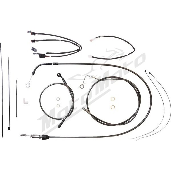 MAGNUM SHIELDING Black Pearl Handlebar Installation Kit 30.5/35.5cm Harley Davidson FLH / FLHTK / FLXSE 1750/1977 21-24