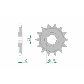 AFAM Steel Standard Front Sprocket 94312 - 520 13 teeth TM RACING EN / MX / MX-F 250-530cc 95-20