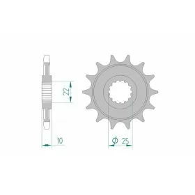AFAM plieninė standartinė priekinė žvaigždutė 94312 - 520 13 dantukų TM RACING EN / MX / MX-F 250-530cc 95-20