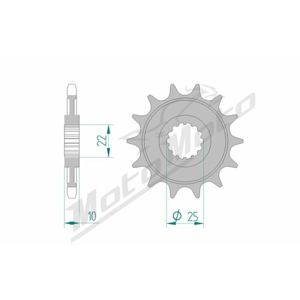 AFAM plieninė standartinė priekinė žvaigždutė 94312 - 520 13 dantukų TM RACING EN / MX / MX-F 250-530cc 95-20