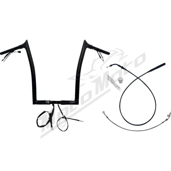 FAT BAGGERS INC. Pointed Top Handlebar Kit Black 89x40.5cm Harley Davidson FLHX / FLHXU / FLTRX 1868-1977 23-26 