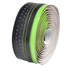Velo Bicycle Handlebar Tape Road  Microfiber Drilled 2-Tone Green/Black
