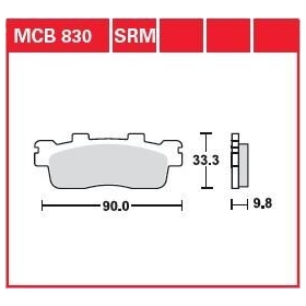 TRW SRM Series Sindered Scooter Brake Pads Kawasaki / Kymco 125-350cc 10-24