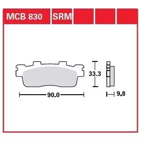TRW SRM Series Sindered Scooter Brake Pads Kawasaki / Kymco 125-350cc 10-24